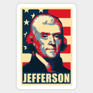 Thomas Jefferson Propaganda Poster Pop Art Sticker